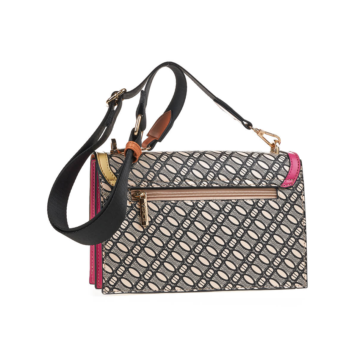 Verde Γυναικεία Τσάντα Χιαστί 16-7412 Μαύρο