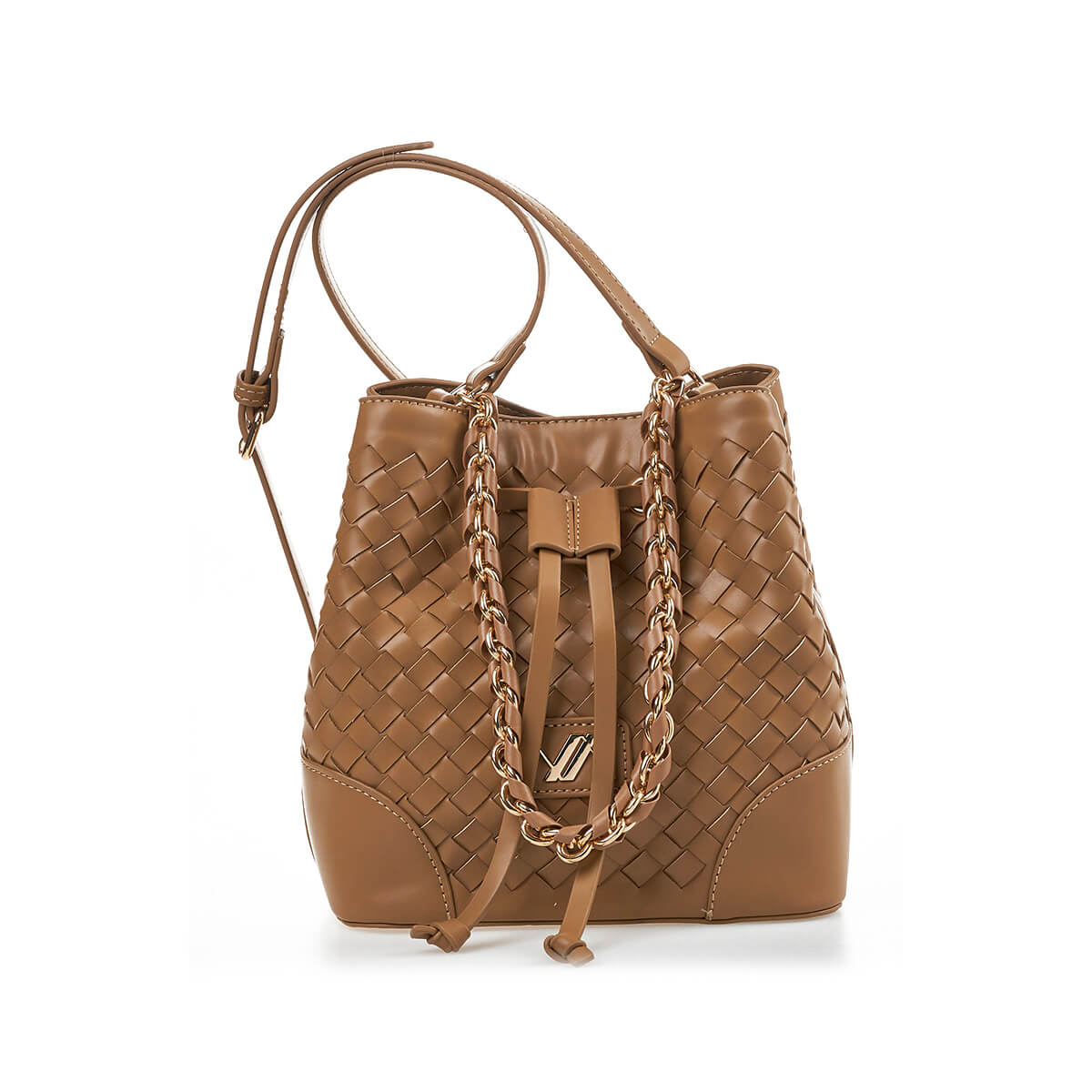 Verde Γυναικεία Τσάντα Ώμου 16-7416 Καμηλό