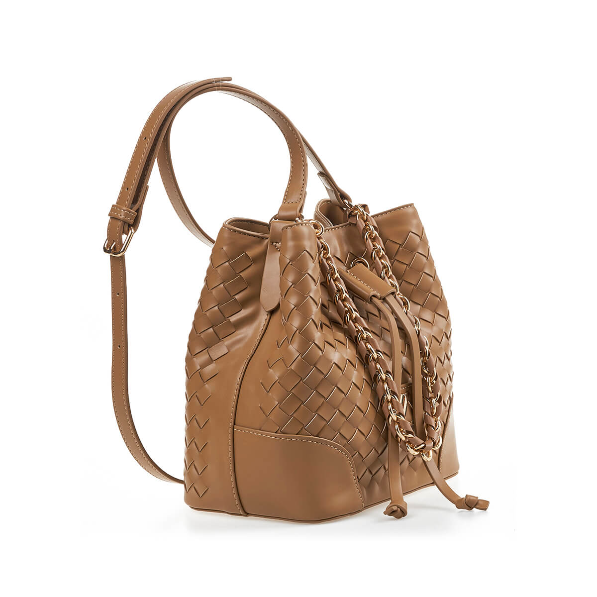 Verde Γυναικεία Τσάντα Ώμου 16-7416 Καμηλό