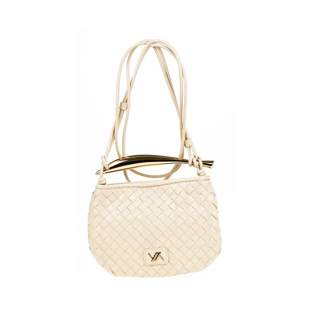 Verde Γυναικεία Τσάντα Χιαστί 16-7418 Εκρού