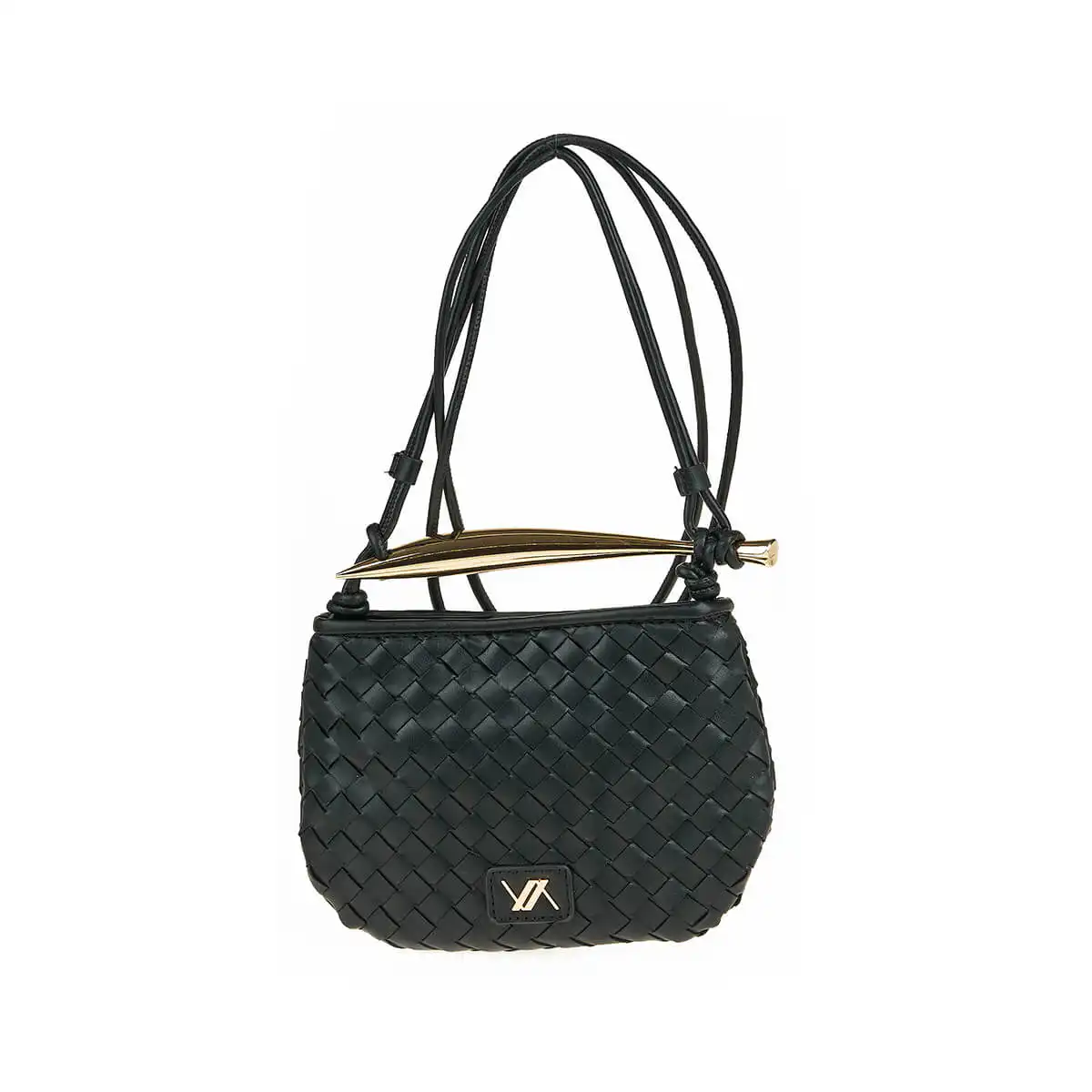 Verde Γυναικεία Τσάντα Χιαστί 16-7418 Μαύρο