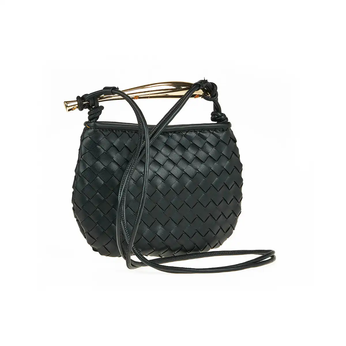 Verde Γυναικεία Τσάντα Χιαστί 16-7418 Μαύρο