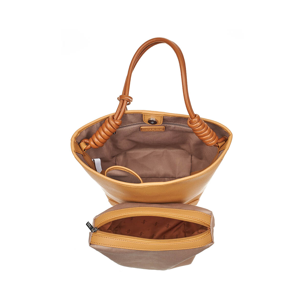 Verde Γυναικεία Τσάντα Ώμου 16-7420 Καμηλό