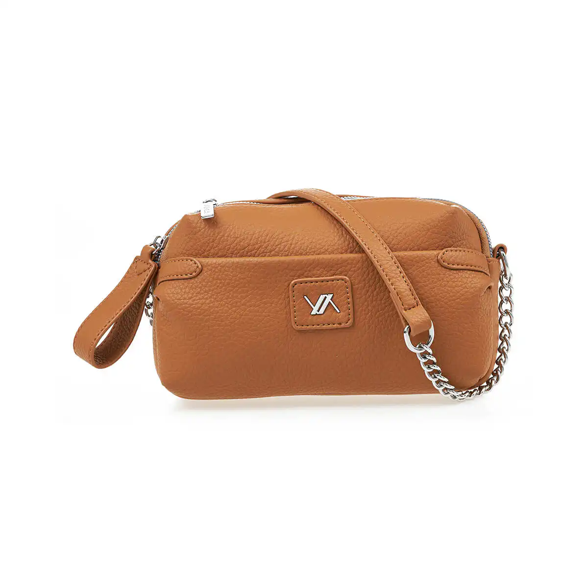 Verde Γυναικεία Τσάντα Χιαστί 16-7424 Καμηλό