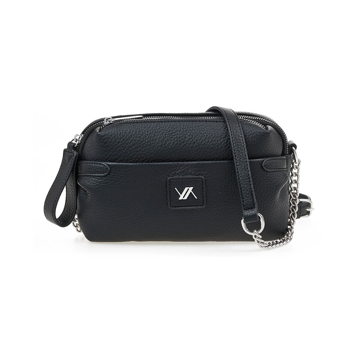 Verde Γυναικεία Τσάντα Χιαστί 16-7424 Μαύρο