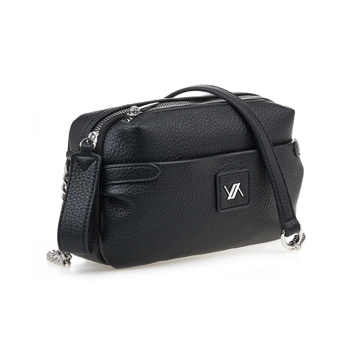 Verde Γυναικεία Τσάντα Χιαστί 16-7424 Μαύρο