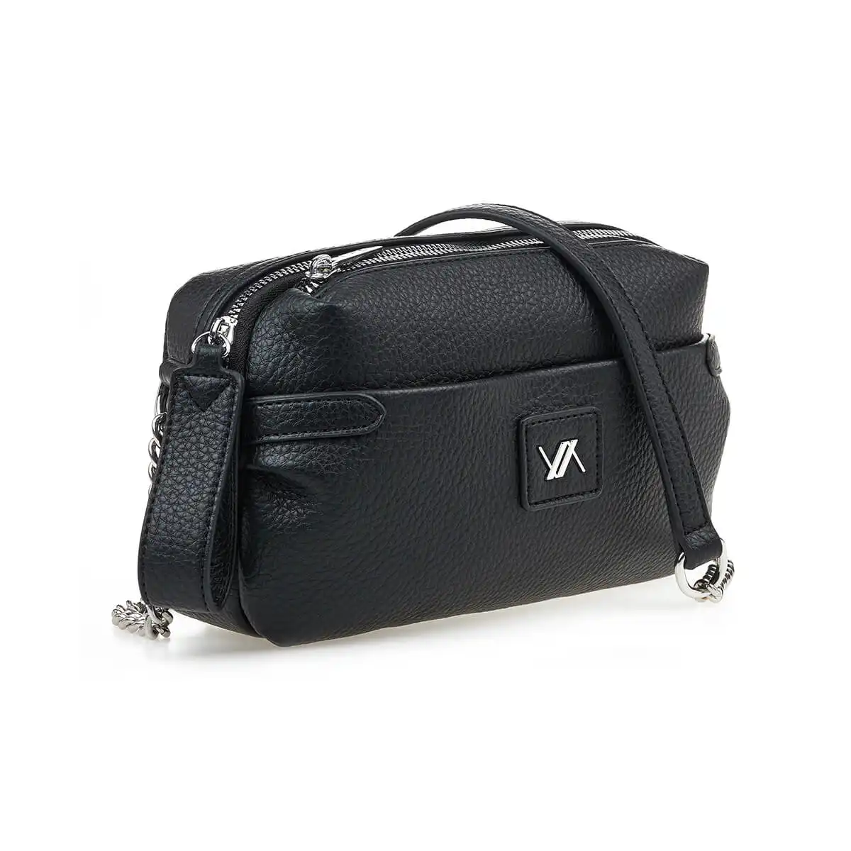 Verde Γυναικεία Τσάντα Χιαστί 16-7424 Μαύρο