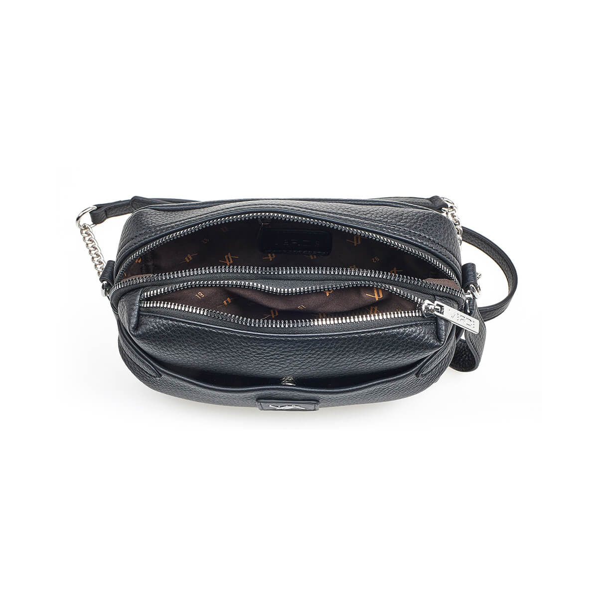 Verde Γυναικεία Τσάντα Χιαστί 16-7424 Μαύρο