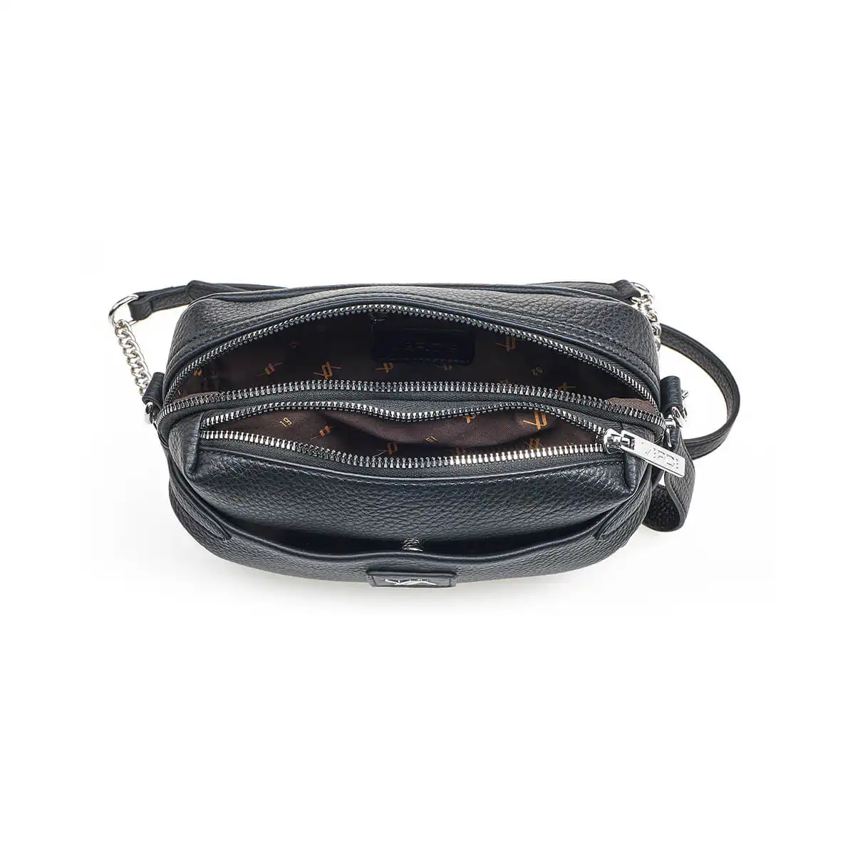 Verde Γυναικεία Τσάντα Χιαστί 16-7424 Μαύρο