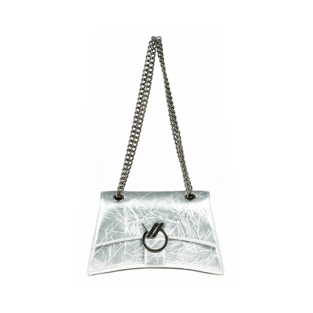 Verde Γυναικεία Τσάντα Ώμου 16-7425 Ασημί