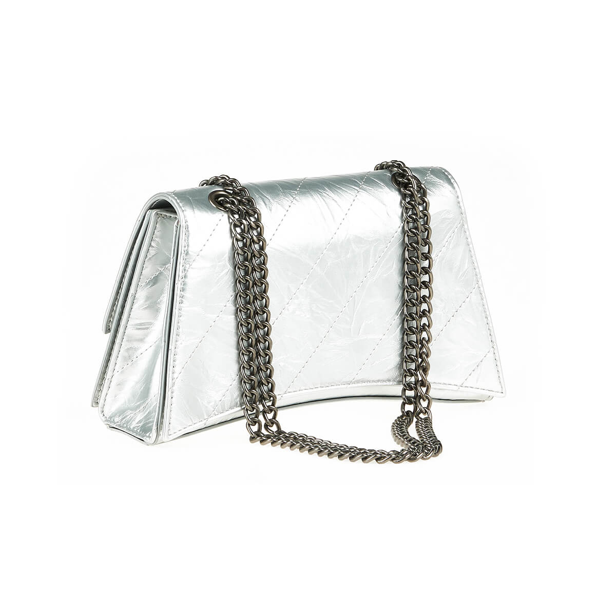 Verde Γυναικεία Τσάντα Ώμου 16-7425 Ασημί