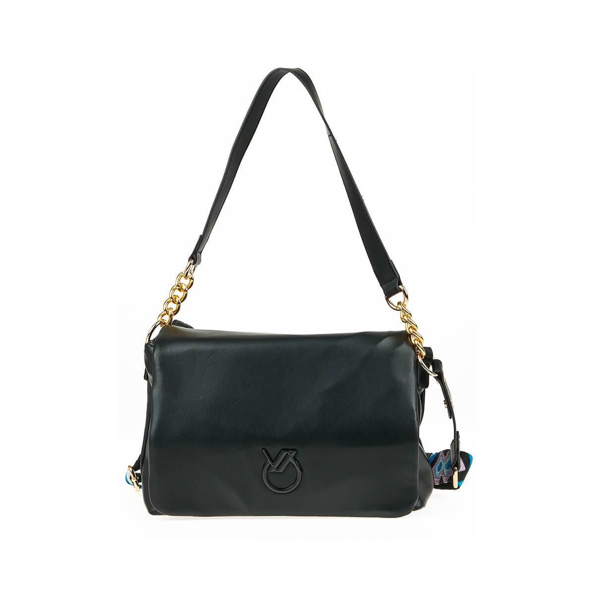 Verde Γυναικεία Τσάντα Χιαστί 16-7441 Μαύρο