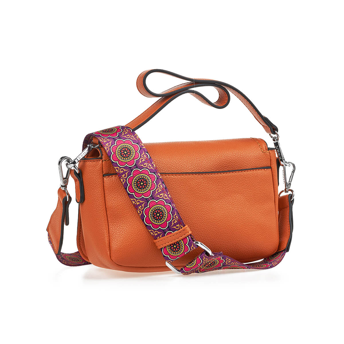 Verde Γυναικεία Τσάντα Χιαστί 16-7447 Πορτοκαλί