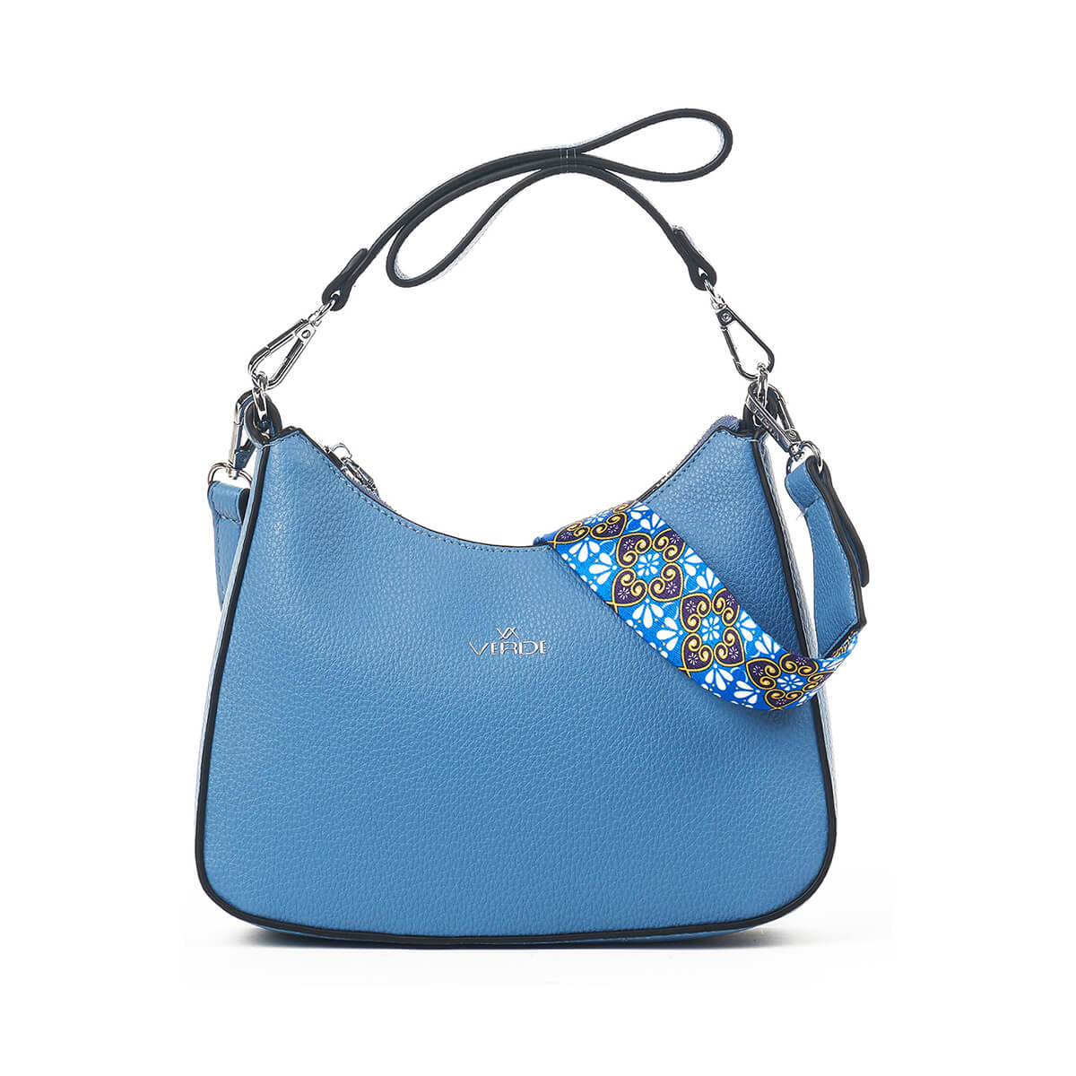 Verde Γυναικεία Τσάντα Ώμου – Χιαστί 16-7448-Μπλε