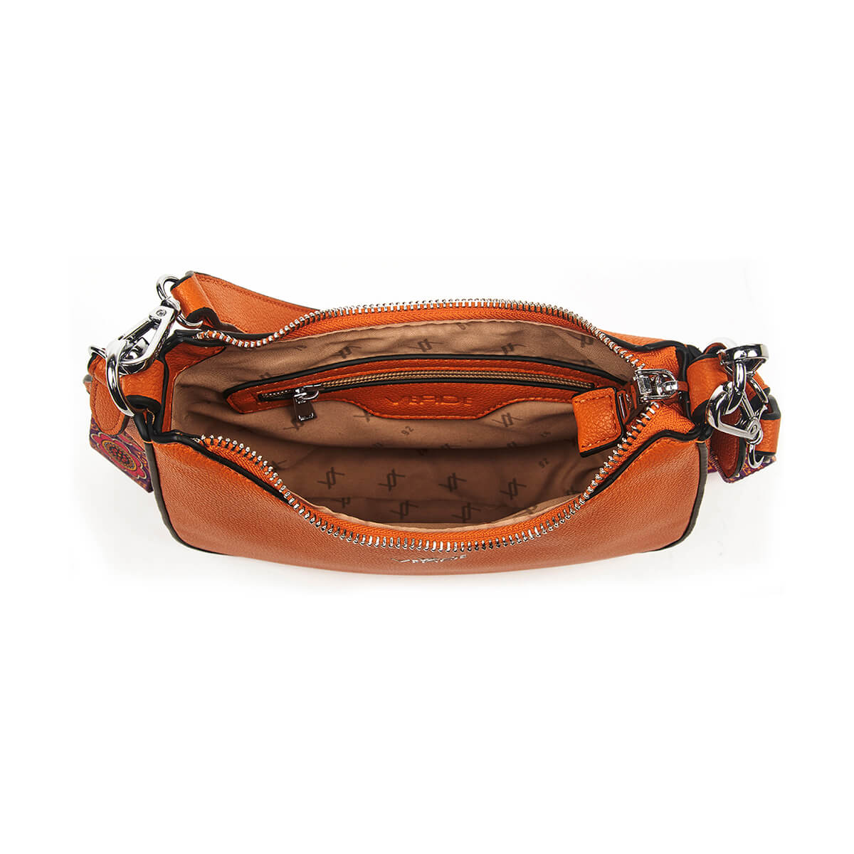 Verde Γυναικεία Τσάντα Ώμου - Χιαστί 16-7448-Πορτοκαλί