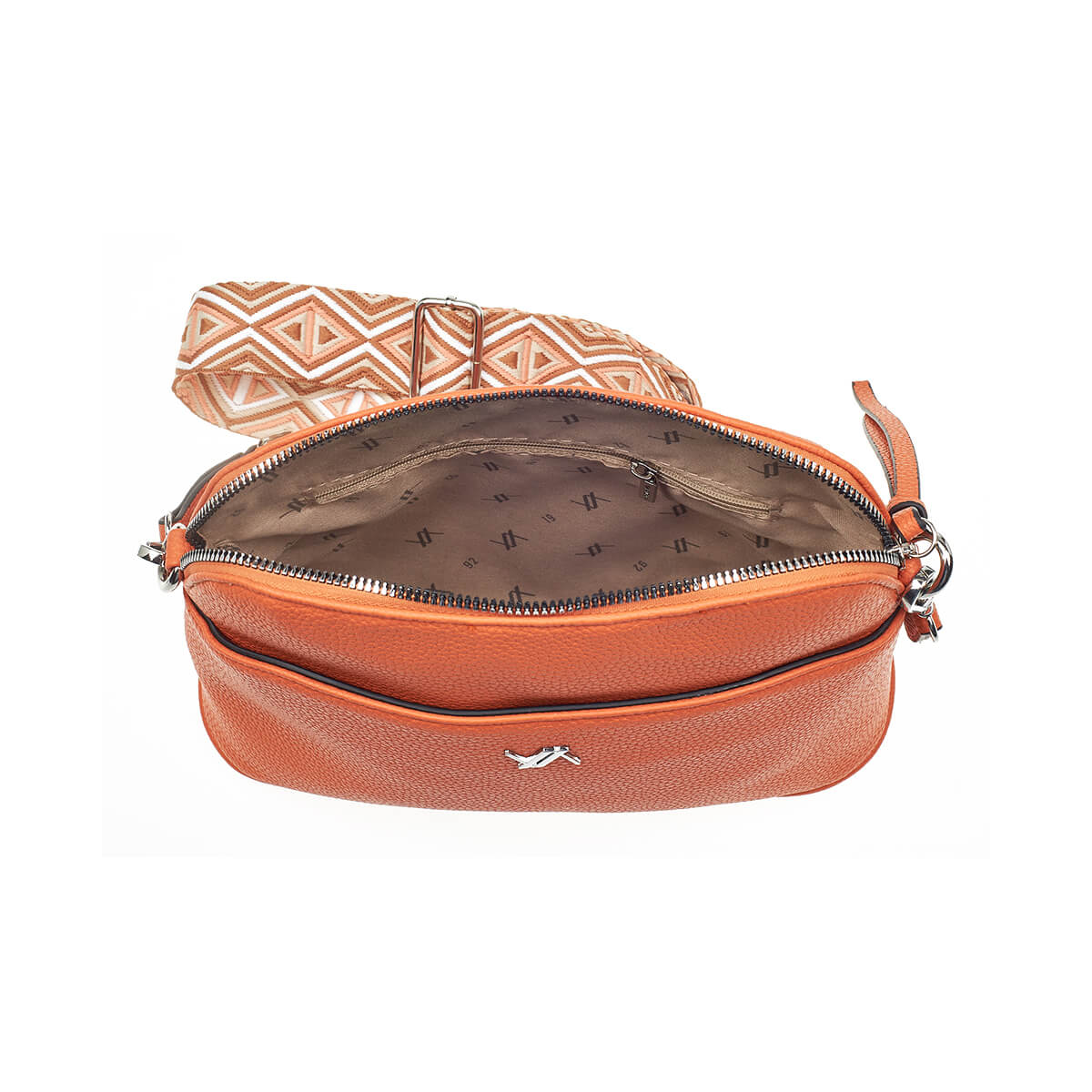 Verde Γυναικεία Τσάντα Χιαστί 16-7454 Πορτοκαλί