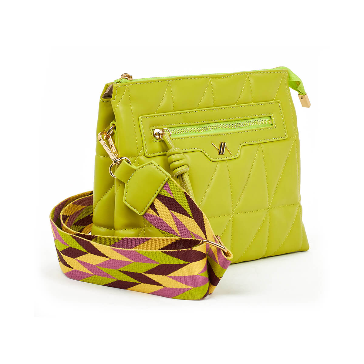 Verde Γυναικεία Τσάντα Χιαστί 16-7455 Λάιμ