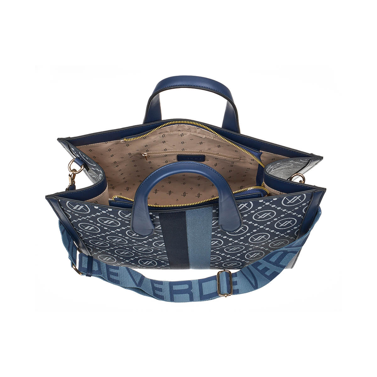 Verde Γυναικεία tote bag 16-7464 Μπλε