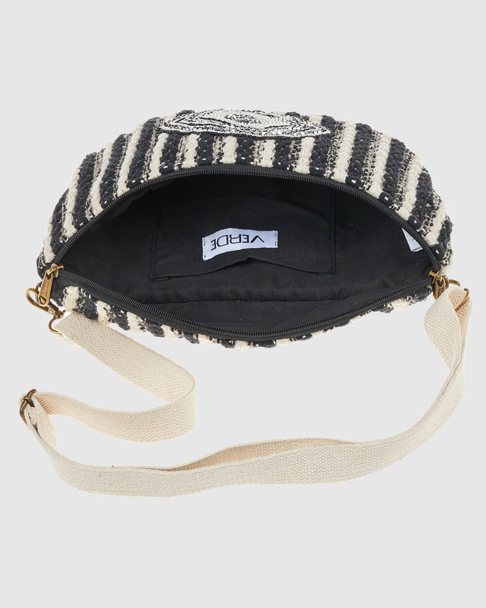 VERDE ΓΥΝΑΙΚΕΙΟ ΤΣΑΝΤΑΚΙ ΜΕΣΗΣ 16-7752 ΒΑΜΒΑΚΕΡΗ ΙΝΔΙΑΣ ΜΑΥΡΟ