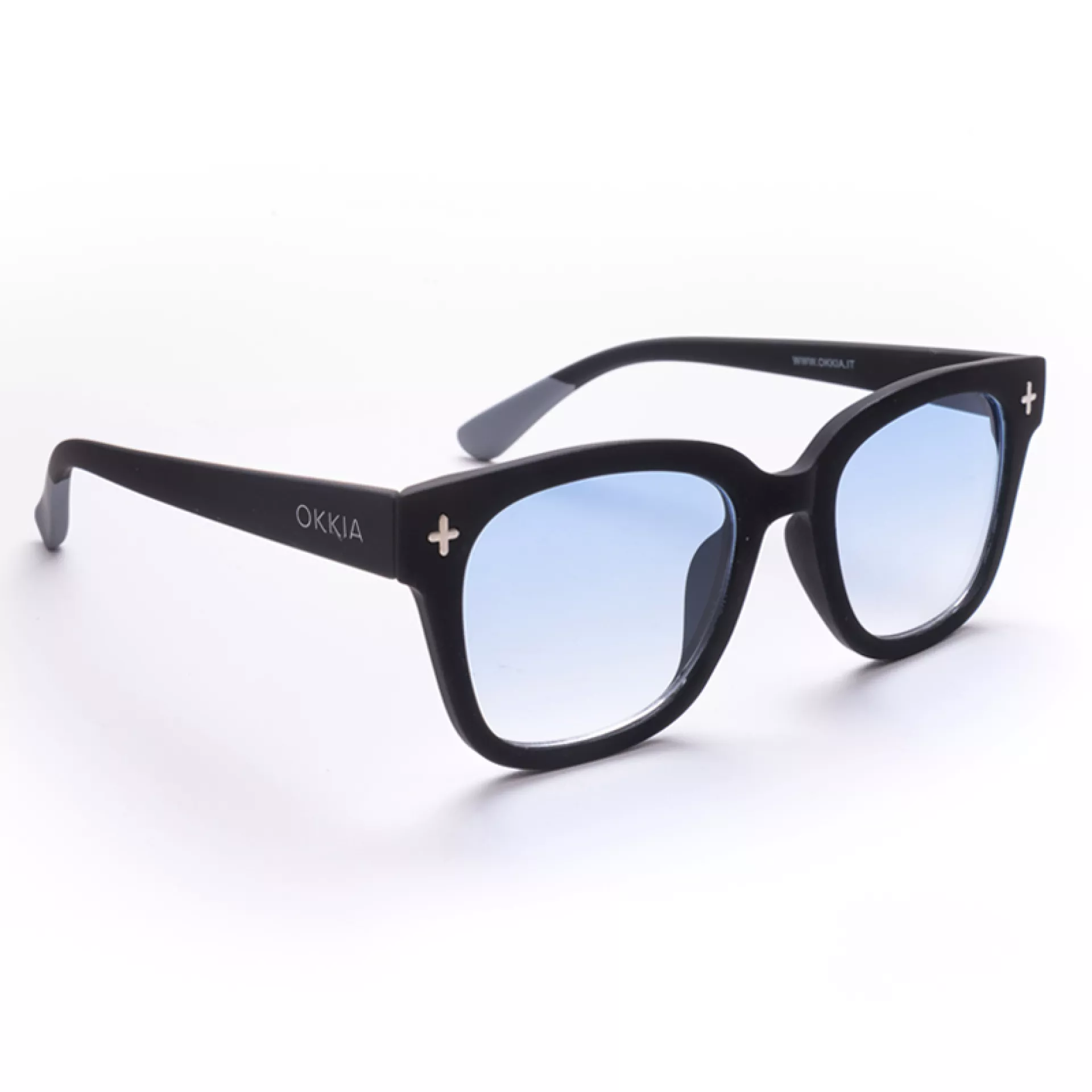 Okkia γυαλιά ηλίου Giovanni - Black and grey (blue lenses)