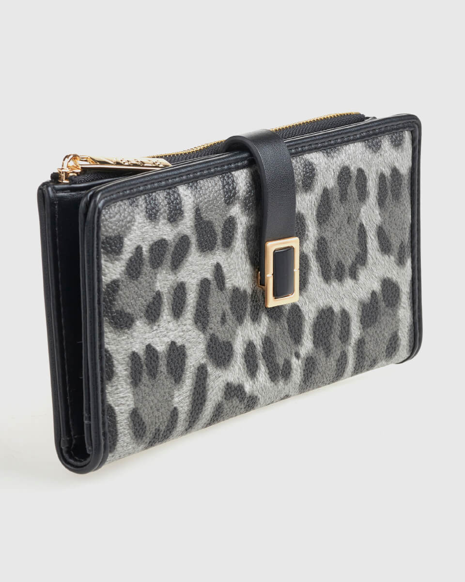 VERDE ΓΥΝΑΙΚΕΙΟ ΠΟΡΤΟΦΟΛΙ 18-0001559 ANIMAL PRINT ΜΑΥΡΟ