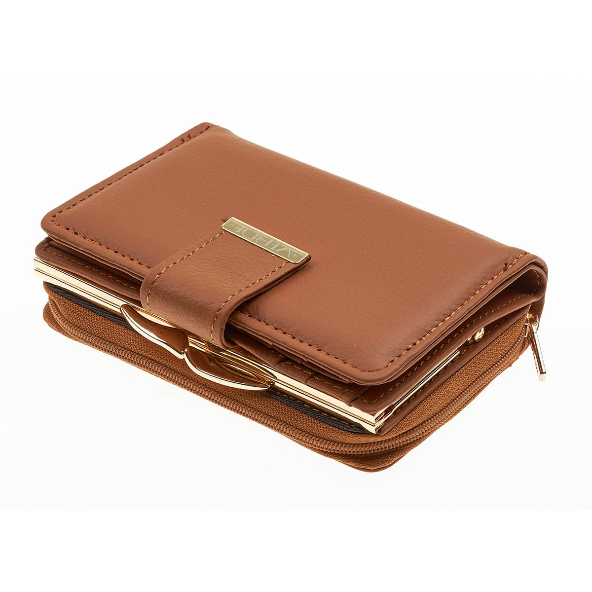 Verde Γυναικείο Πορτοφόλι 18-1401 Δερμάτινο Καμηλό