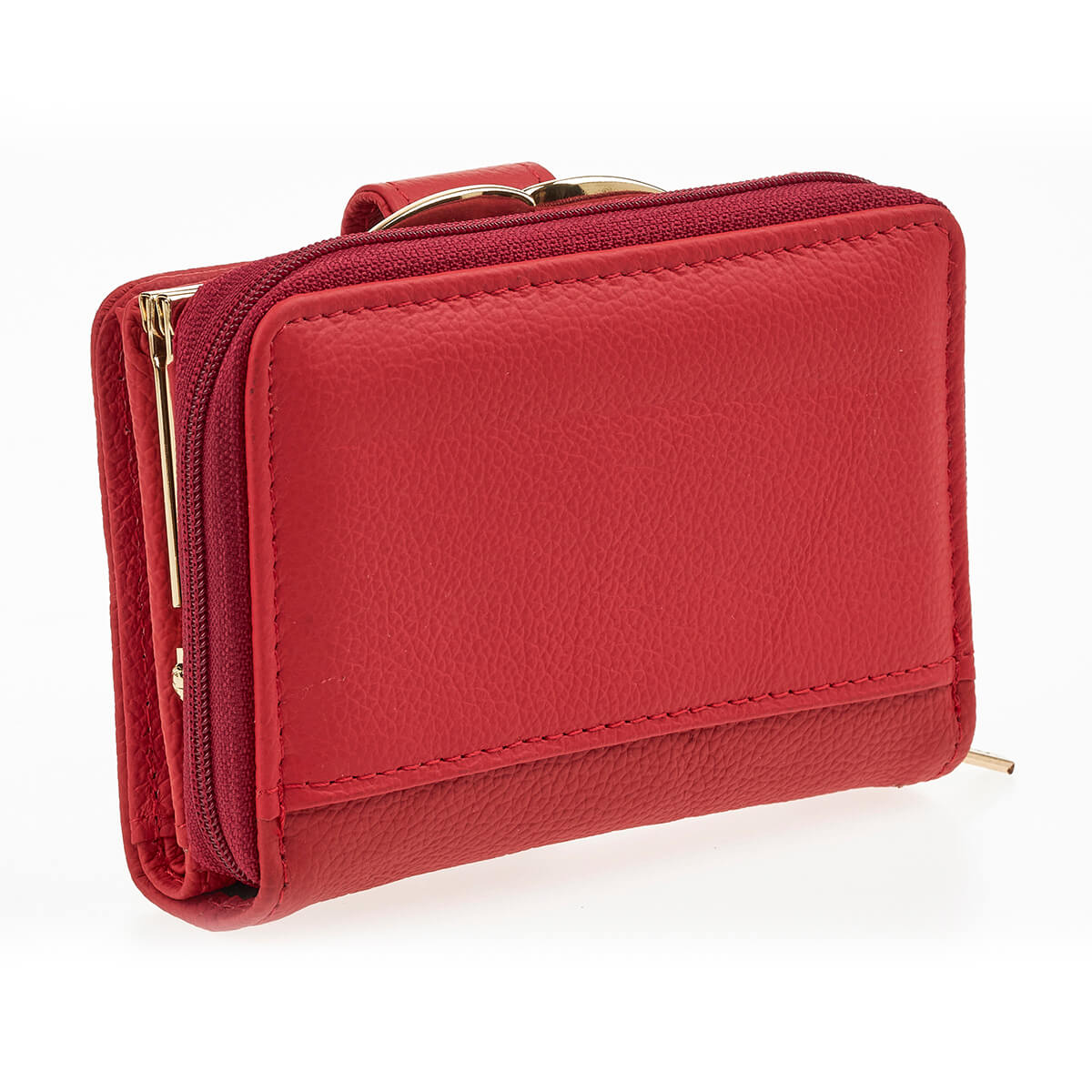 Verde Γυναικείο Πορτοφόλι 18-1401 Δερμάτινο Κόκκινο