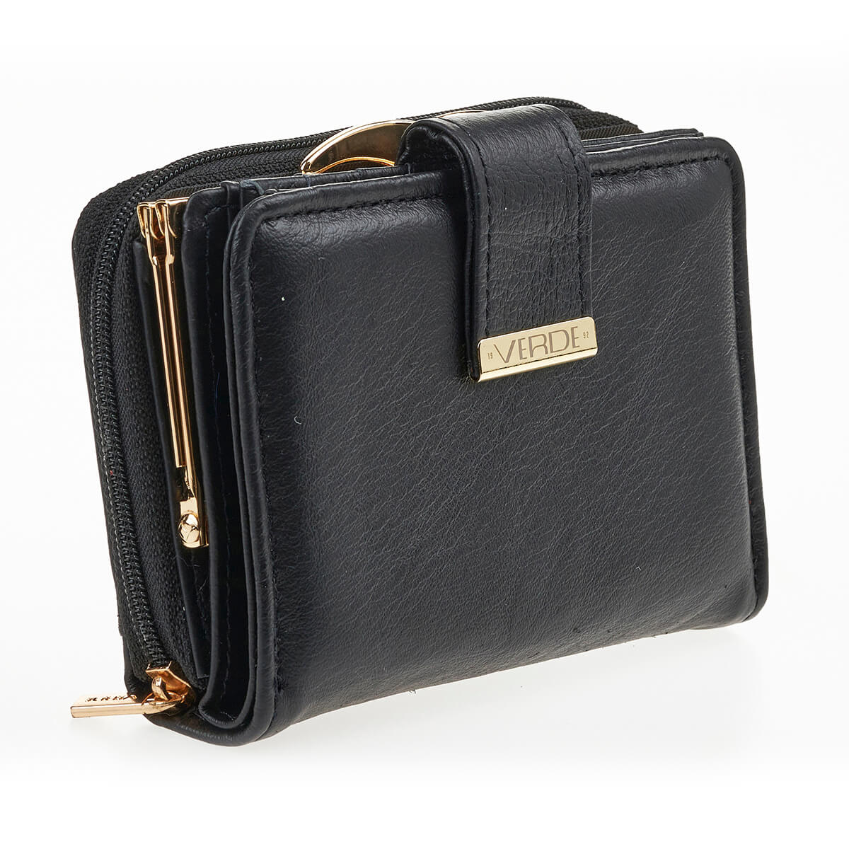 Verde Γυναικείο Πορτοφόλι 18-1401 Δερμάτινο Μαύρο