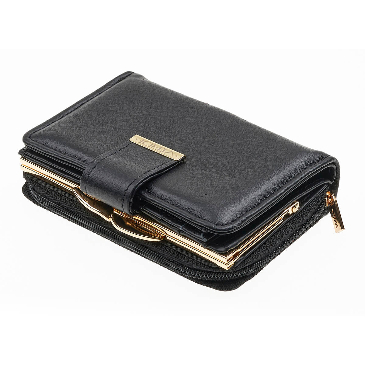 Verde Γυναικείο Πορτοφόλι 18-1401 Δερμάτινο Μαύρο