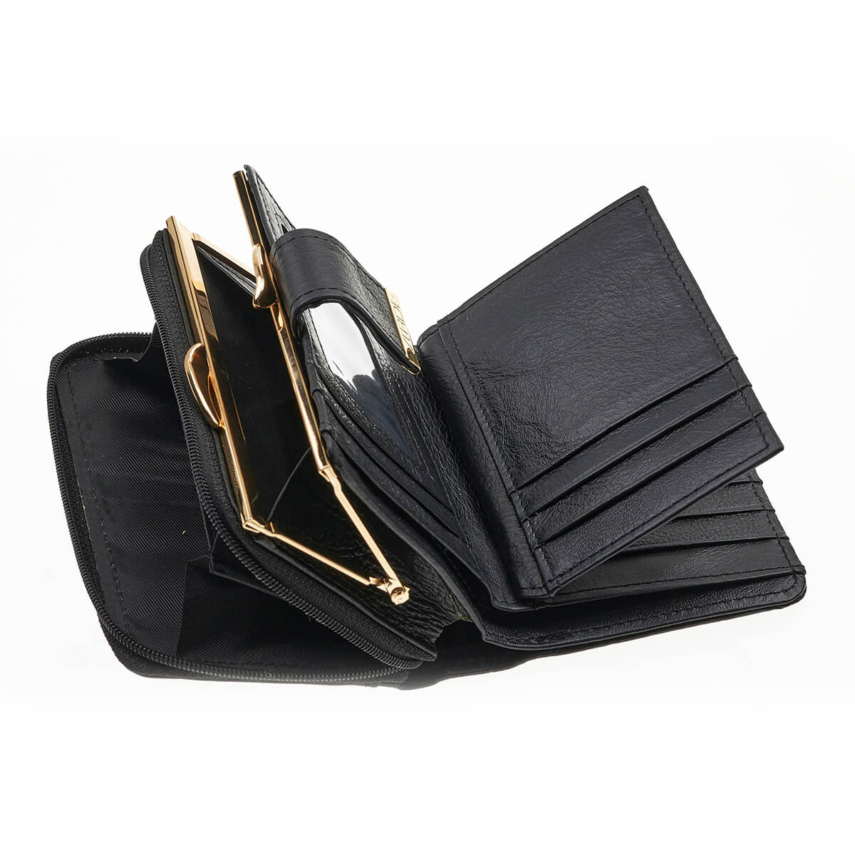 Verde Γυναικείο Πορτοφόλι 18-1401 Δερμάτινο Μαύρο