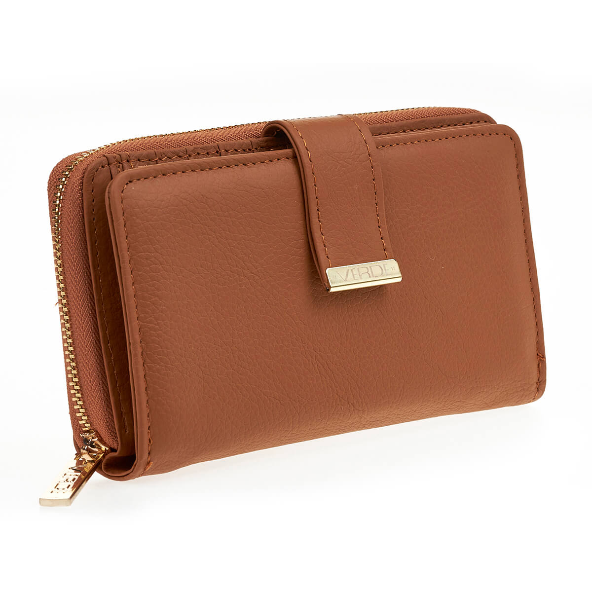 Verde Γυναικείο Πορτοφόλι 18-1402 Δερμάτινο Καμηλό