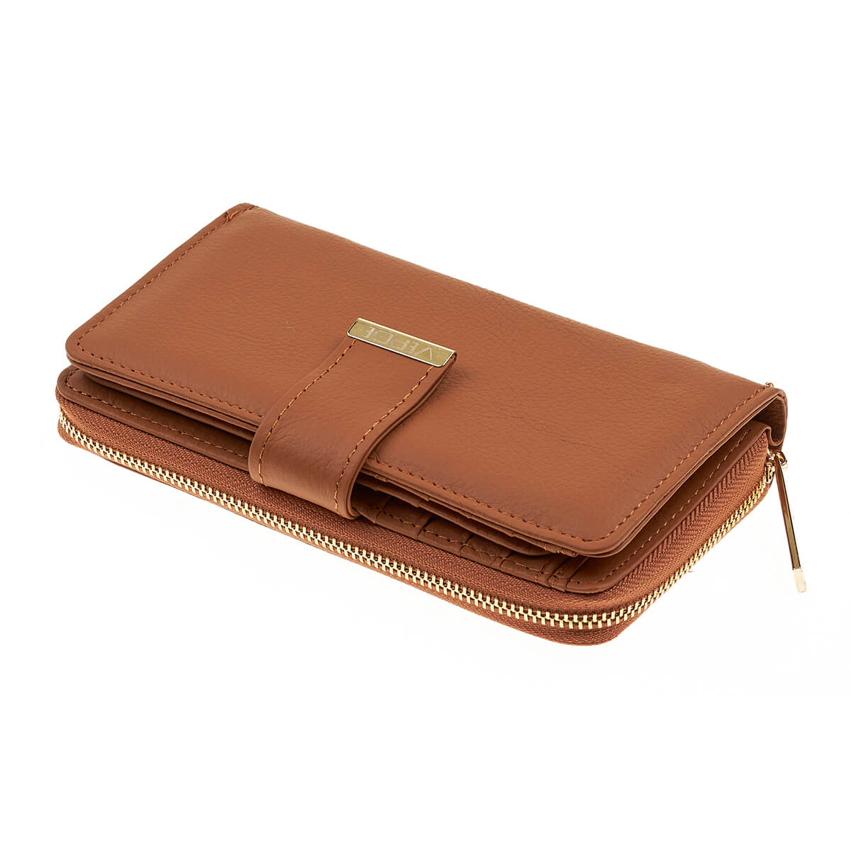 Verde Γυναικείο Πορτοφόλι 18-1402 Δερμάτινο Καμηλό