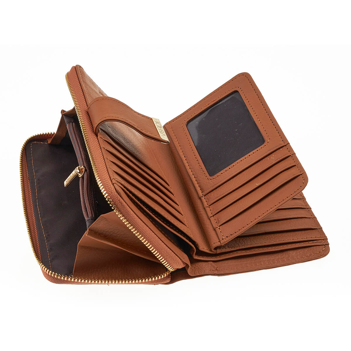 Verde Γυναικείο Πορτοφόλι 18-1402 Δερμάτινο Καμηλό