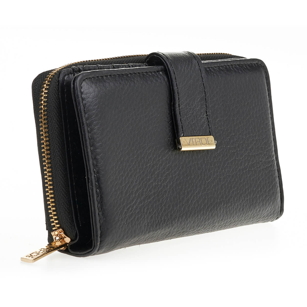 Verde Γυναικείο Πορτοφόλι 18-1402 Δερμάτινο Μαύρο