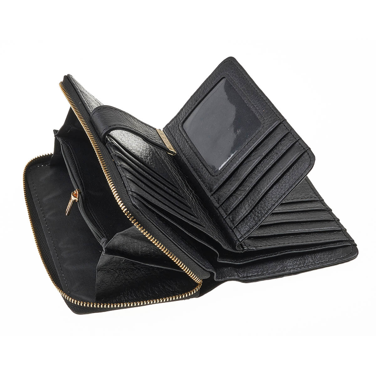 Verde Γυναικείο Πορτοφόλι 18-1402 Δερμάτινο Μαύρο