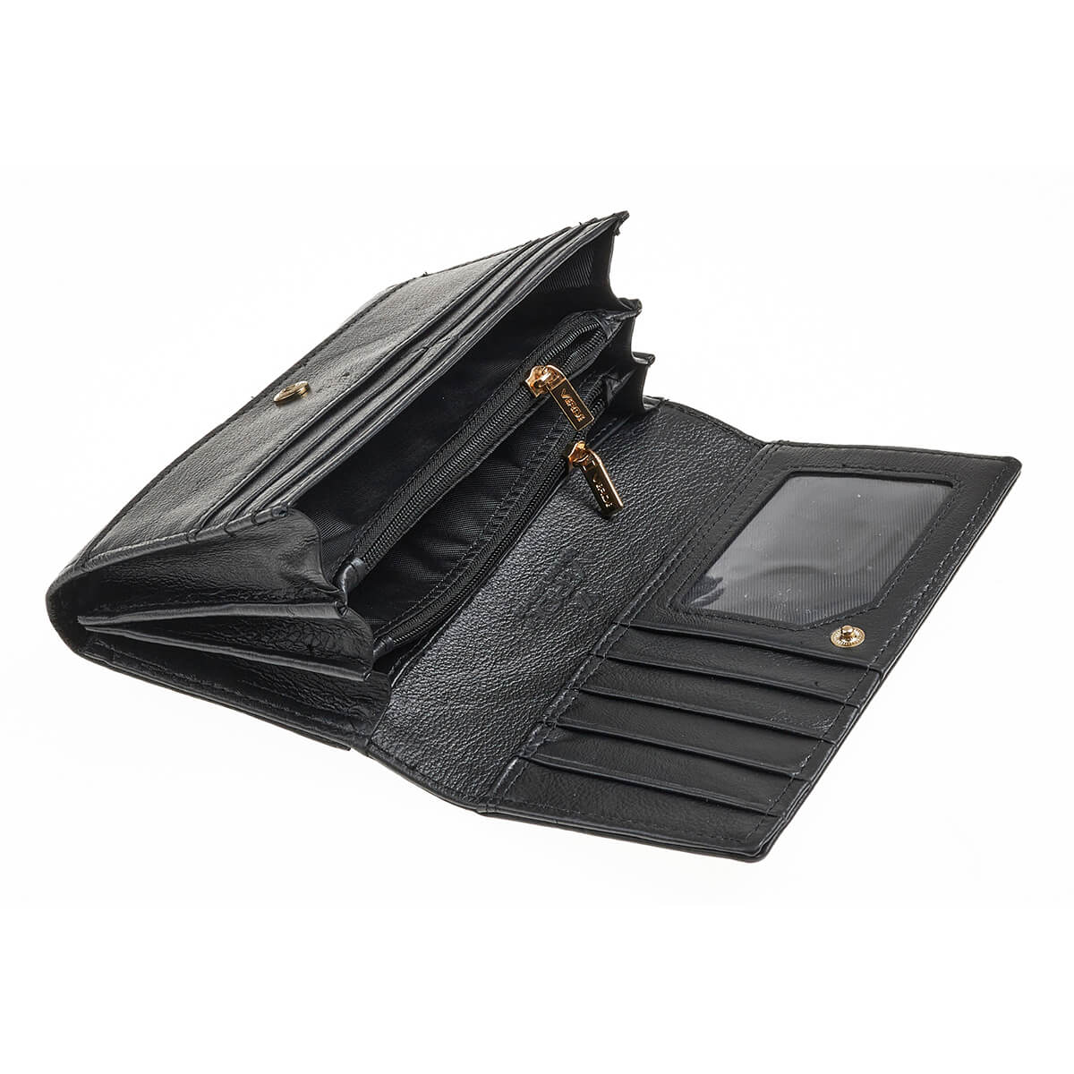 Verde Γυναικείο Πορτοφόλι 18-1403 Δερμάτινο Μαύρο