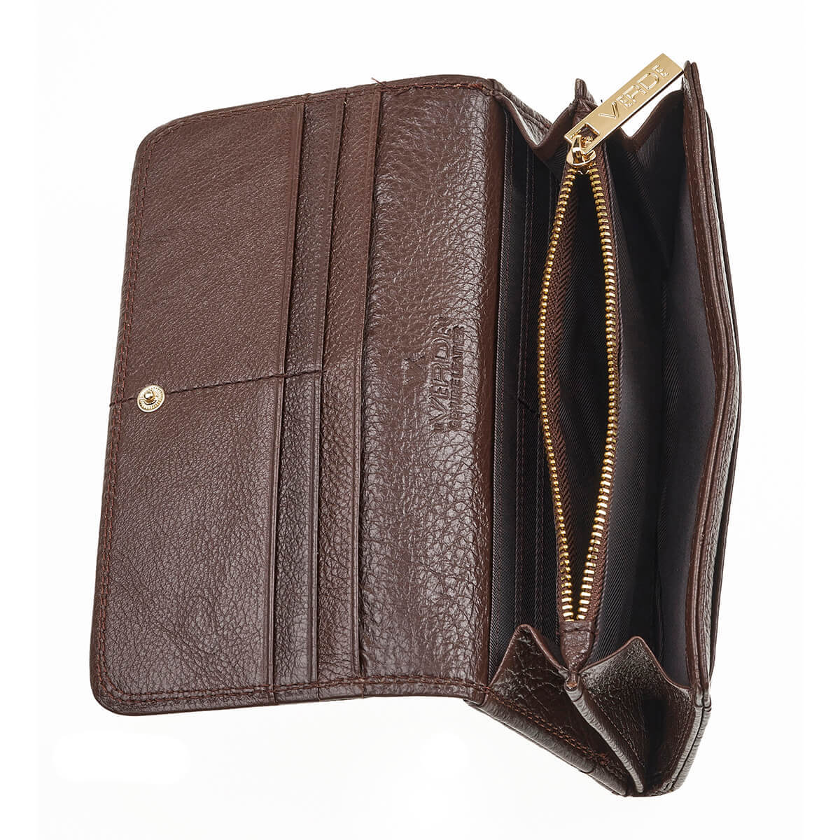 Verde Γυναικείο Πορτοφόλι 18-1404 Δερμάτινο Καφέ
