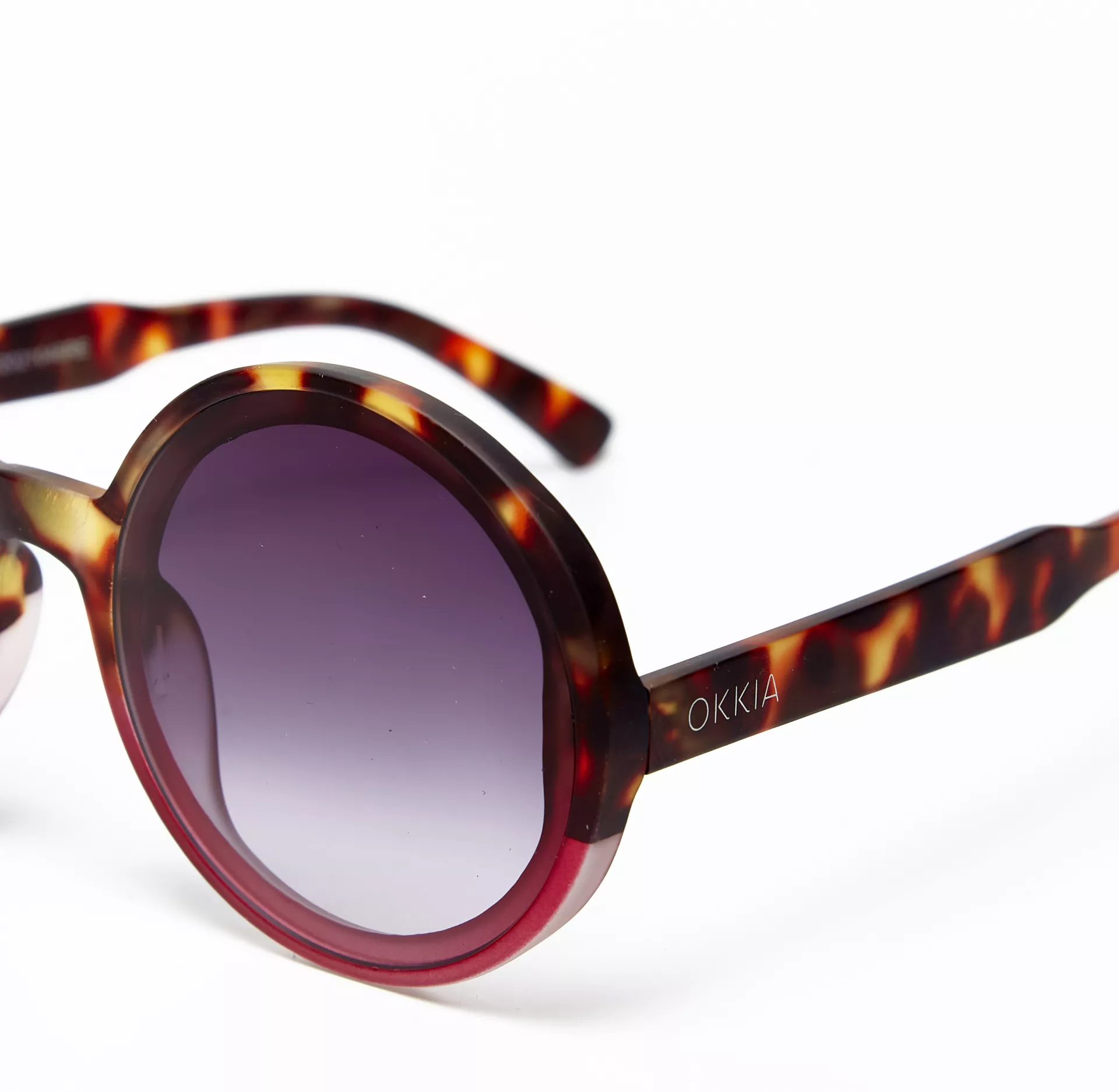 Okkia γυαλιά ηλίου Monica Round - Havana pink