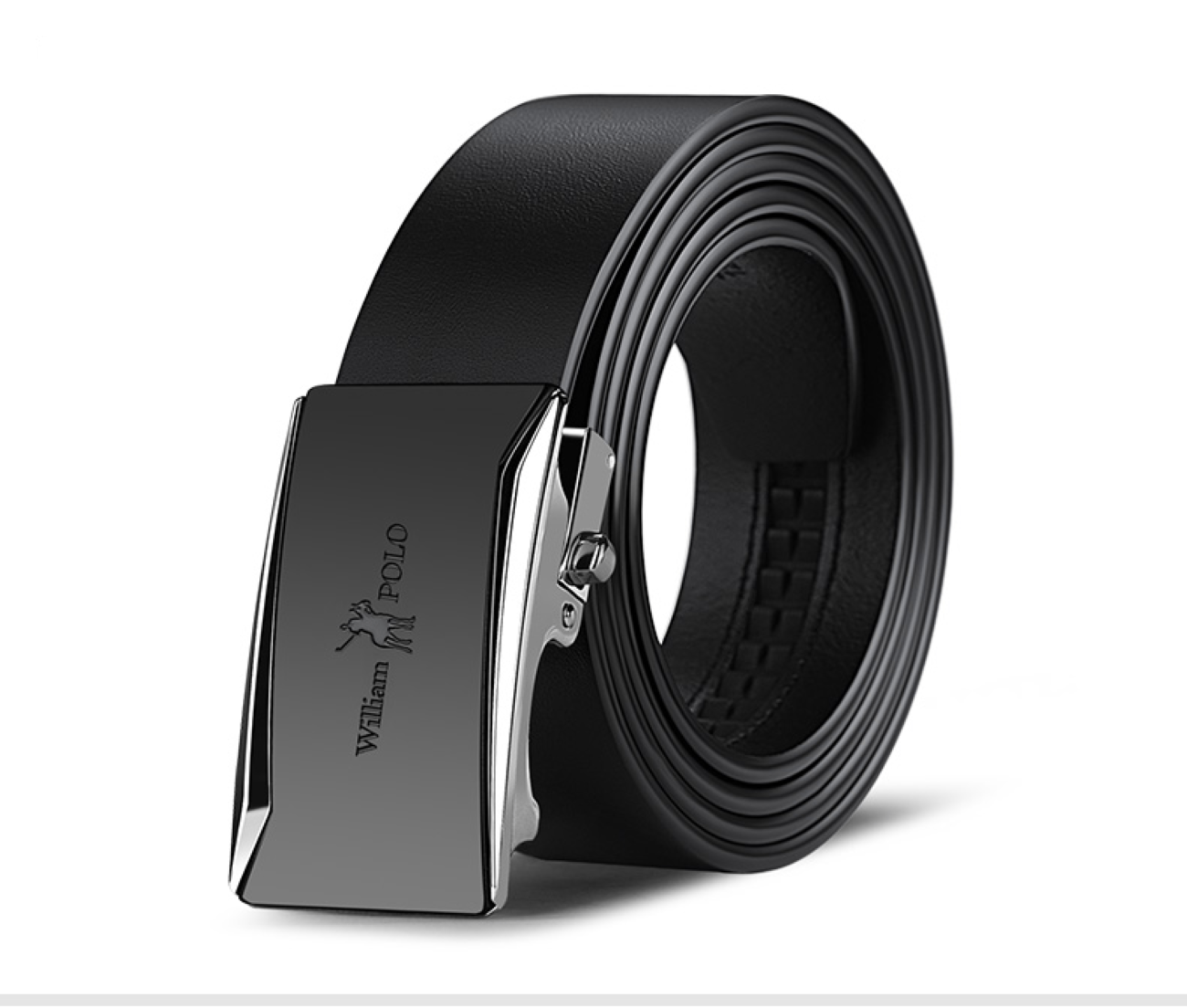 Ανδρική Ζώνη Δερμάτινη William Polo 18310 Silver – 1-10cm