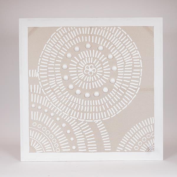 ΠΙΝΑΚΑΣ ΚΑΜΒΑΣ ΚΥΚΛΟΙ ΜΠΕΖ – ΛΕΥΚΟΣ 80x3x80cm