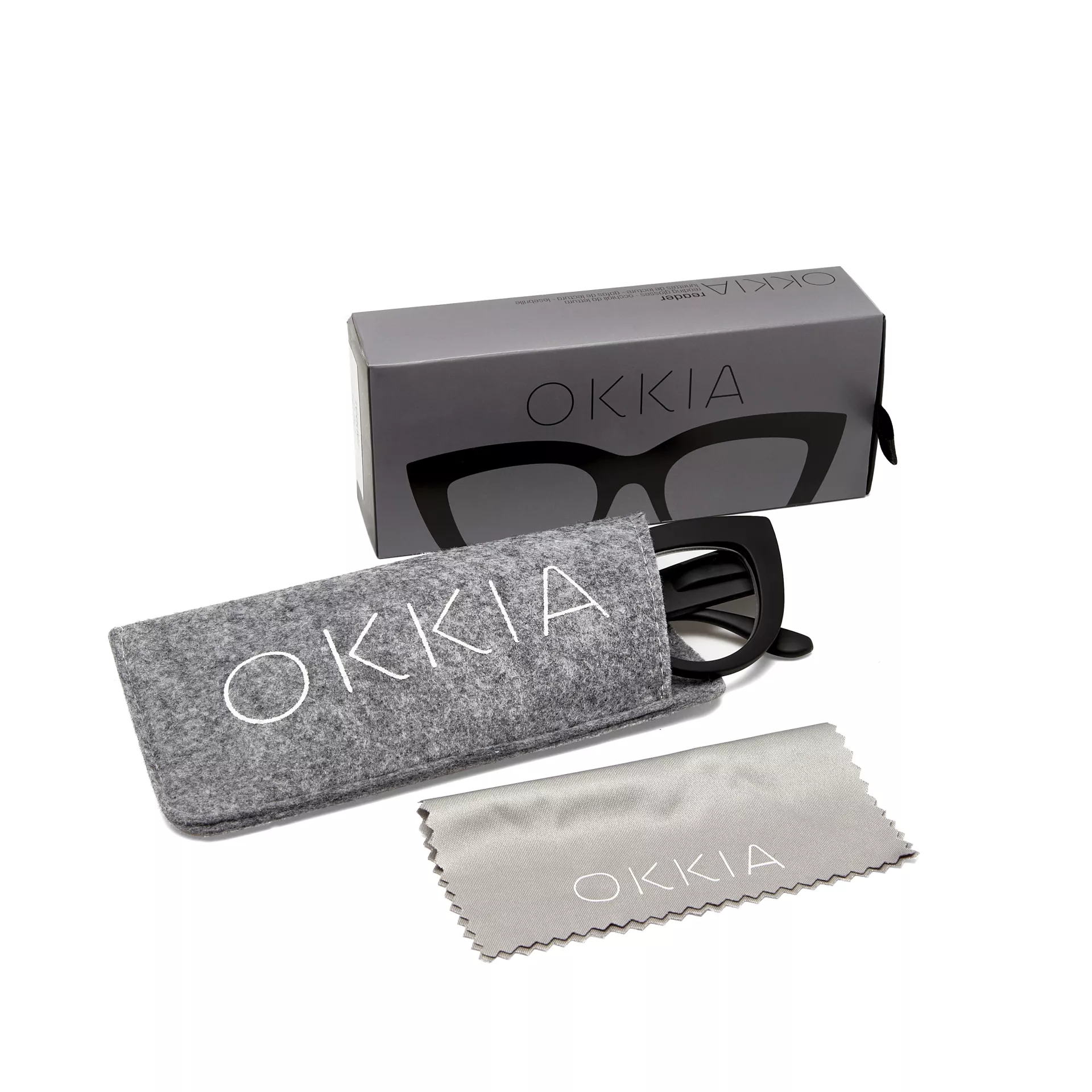 Γυαλιά διαβάσματος πρεσβυωπίας okkia Claudia Big Cat Eye - Black