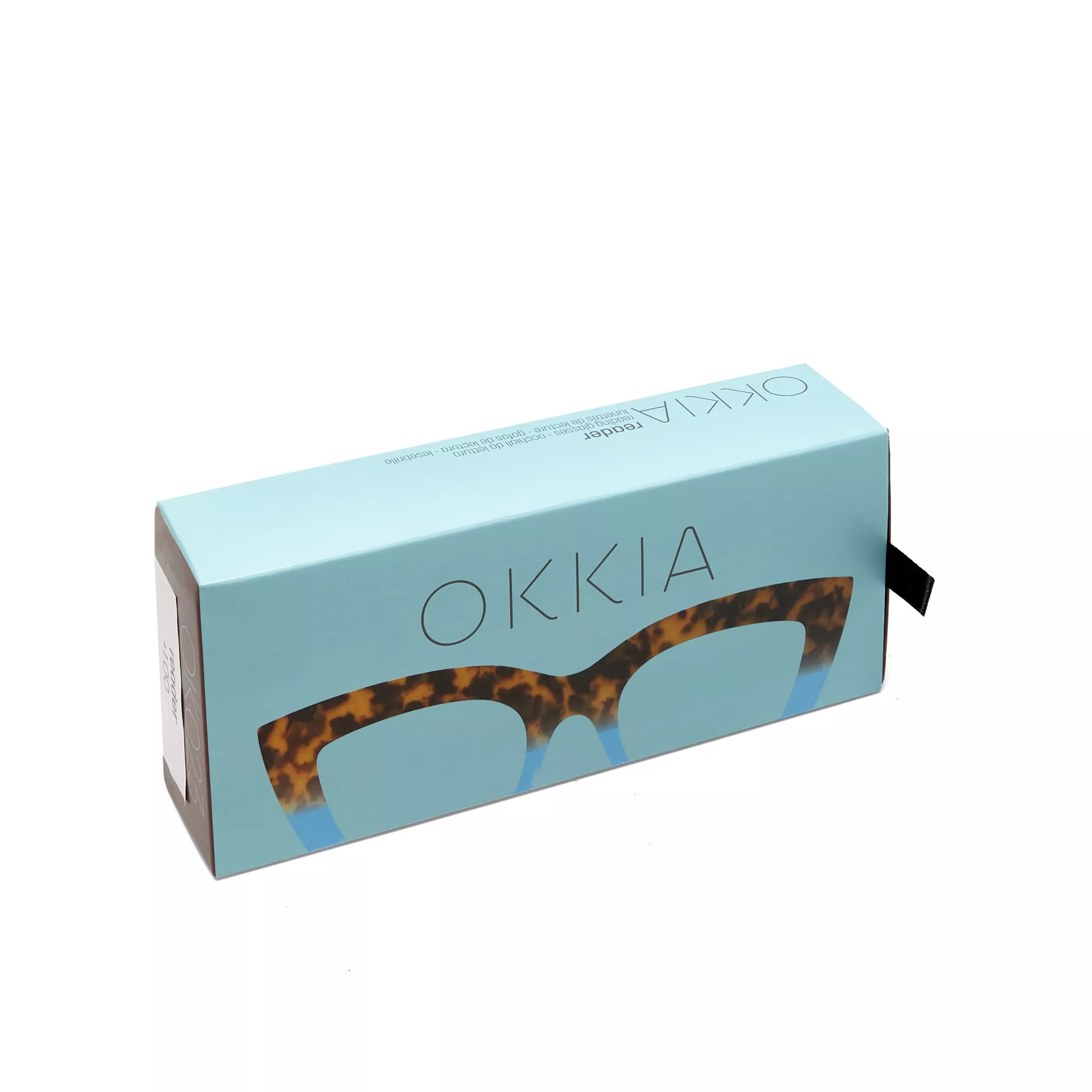 Γυαλιά διαβάσματος πρεσβυωπίας okkia Claudia Big Cat Eye - Havana and blue
