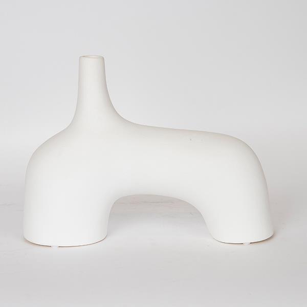 ΒΑΖΟ ΚΕΡΑΜΙΚΟ ΑΣΠΡΟ 34x10x25cm