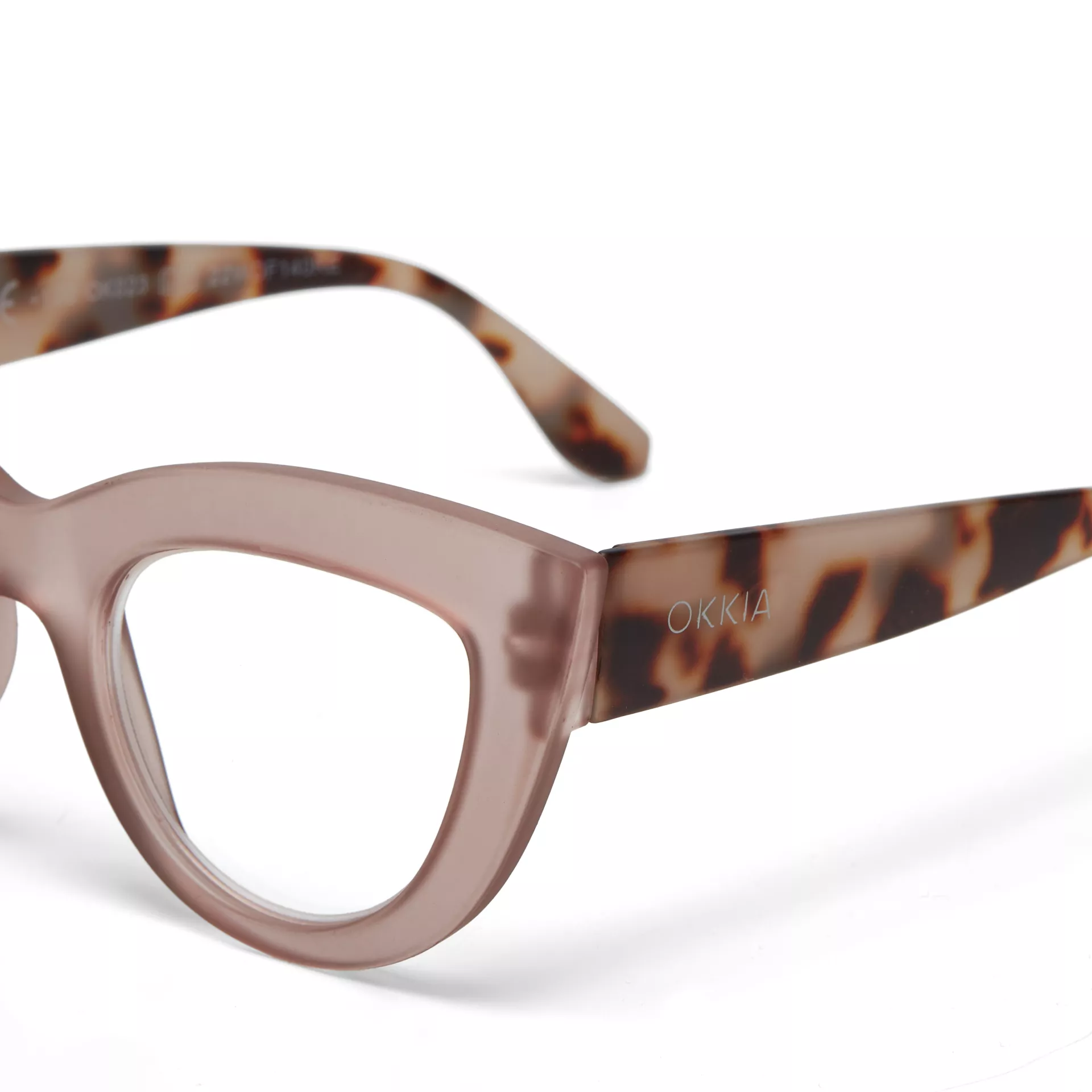 Γυαλιά διαβάσματος πρεσβυωπίας okkia Claudia Big Cat Eye - Pink Havana