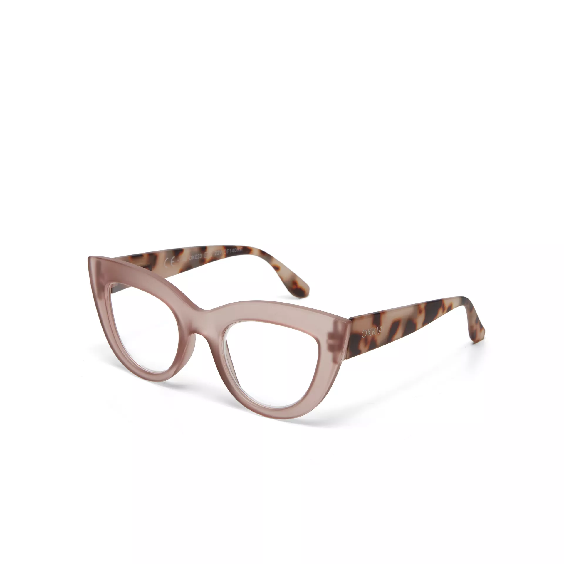 Γυαλιά διαβάσματος πρεσβυωπίας okkia Claudia Big Cat Eye - Pink Havana