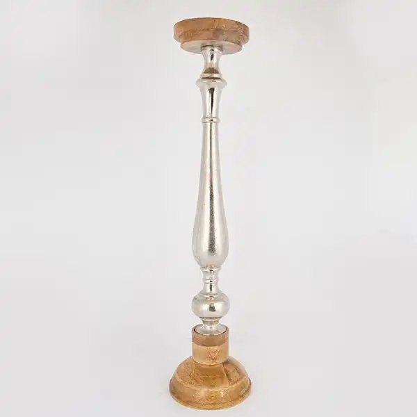 ΚΗΡΟΠΗΓΙΟ ΞΥΛΟ-ΜΕΤΑΛΛΟ ΦΥΣΙΚΟ- ΑΣΗΜΙ 17x17x74cm ΚΗΡΟΠΗΓΙΟ ΞΥΛΟ-ΜΕΤΑΛΛΟ ΦΥΣΙΚΟ- ΑΣΗΜΙ 17x17x74cm