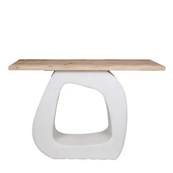 ΚΟΝΣΟΛΑ ΞΥΛΟ-MDF ΛΕΥΚΟ-ΦΥΣΙΚΟ 120x38x82cm