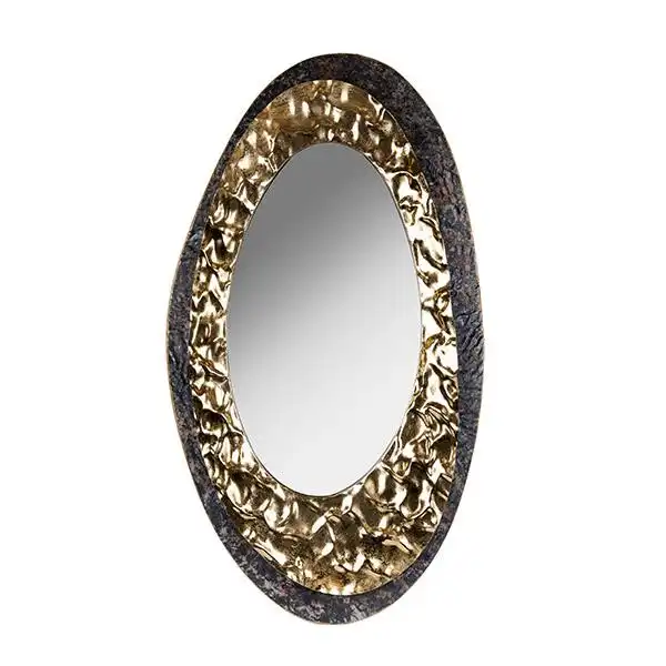 ΚΑΘΡΕΦΤΗΣ ΟΒΑΛ ΜΕΤΑΛΛΙΚΟΣ ΧΡΥΣΟ – ΜΑΥΡΟ 49.5×5.5×87.5cm