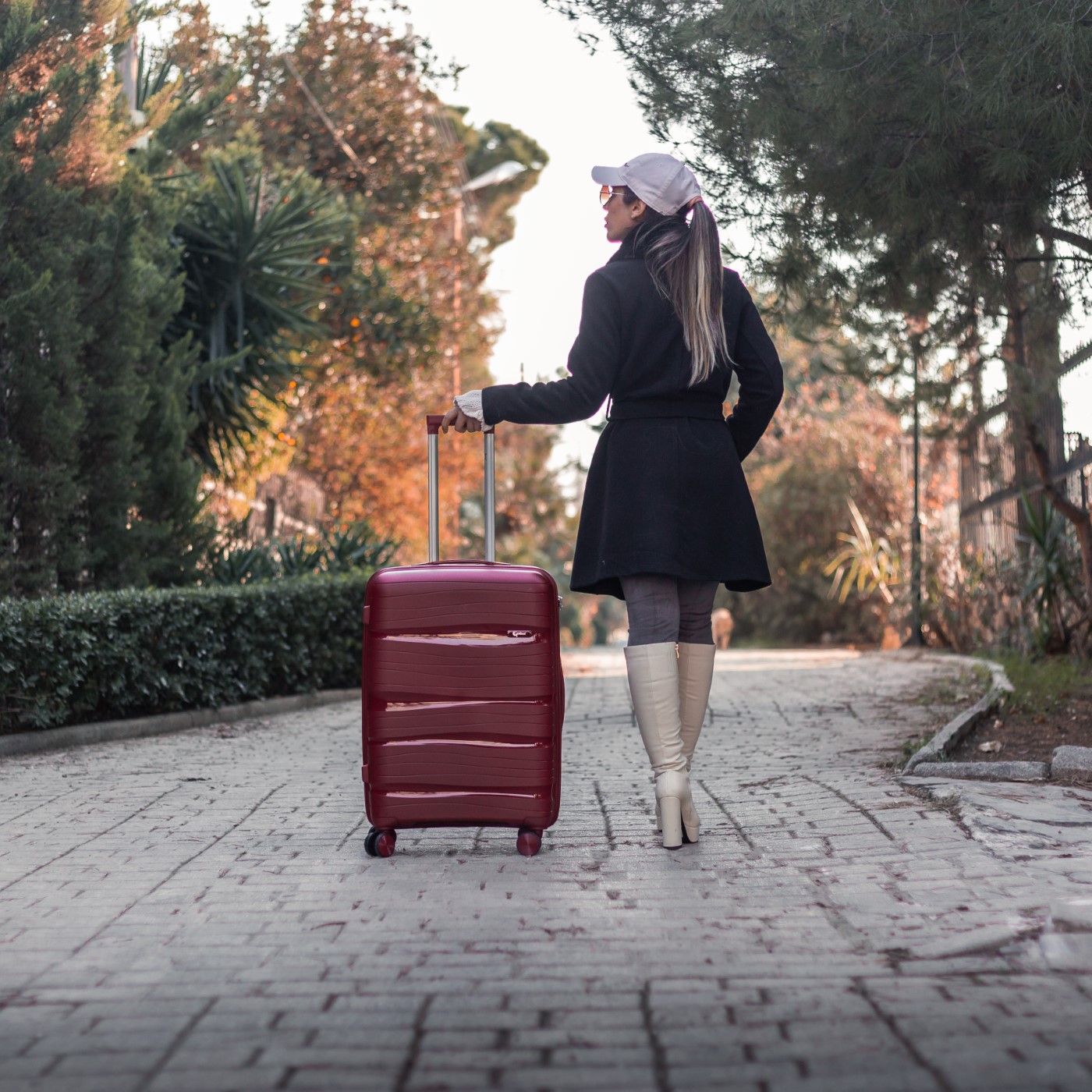 Βαλίτσα trolley Cardinal (PP) μεσαία 2014/60cm μπορντό Βαλίτσα trolley Cardinal (PP) μεσαία 2014/60cm μπορντό