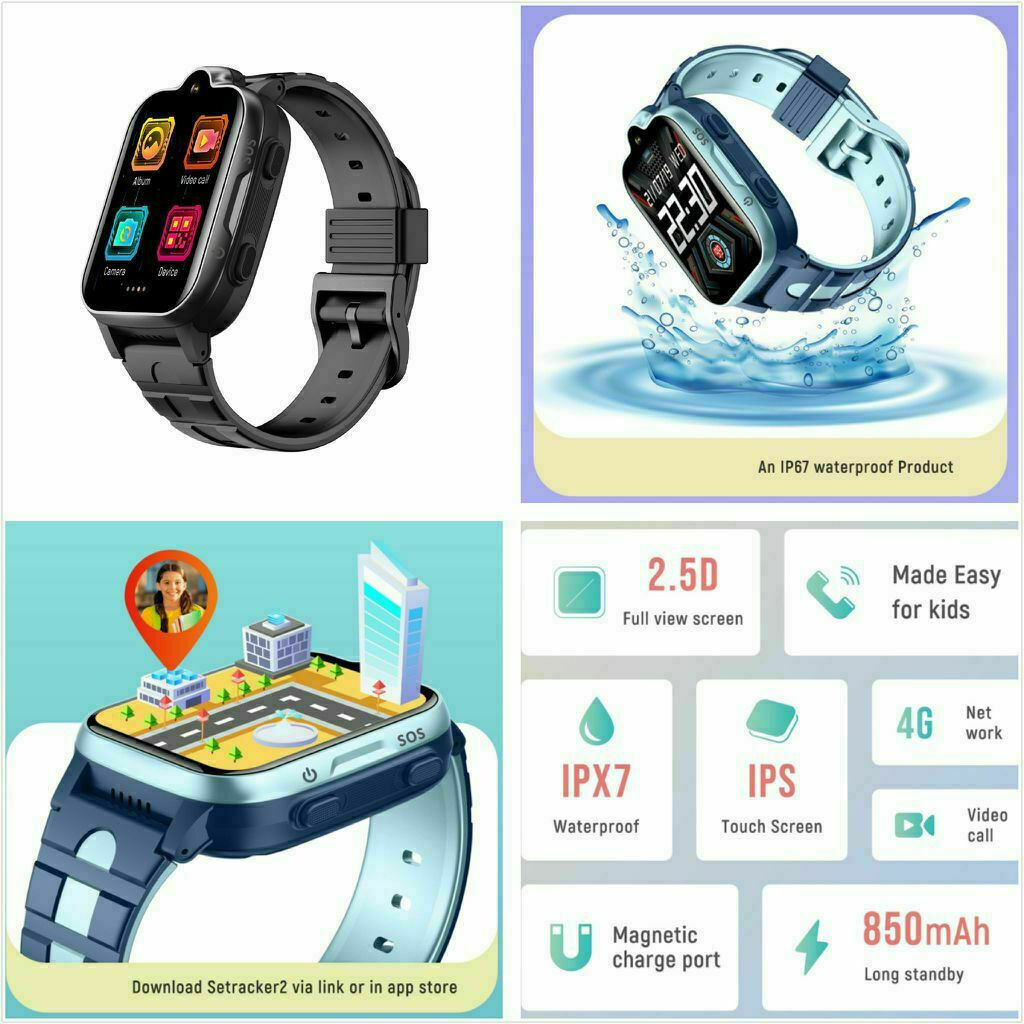 Παιδικό Ρολόι με GPS Tracker και Videoκλήση και Κουμπί πανικού K15H GPS Ροζ